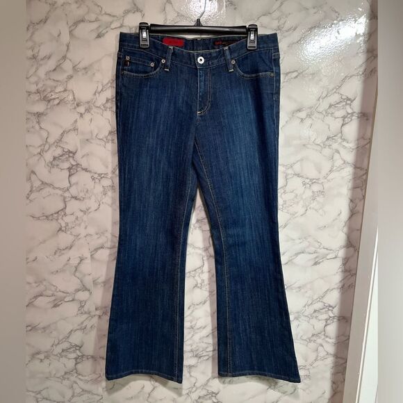 AG Adriano Goldschmied The Club Flare Jeans Wide Leg Size 30R Blue - Picture 2 of 9